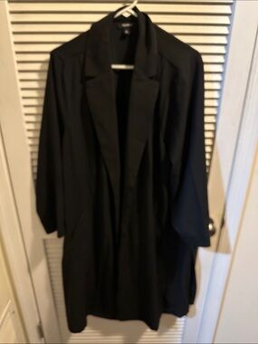 torrid Black Open-Front Longline Blazer